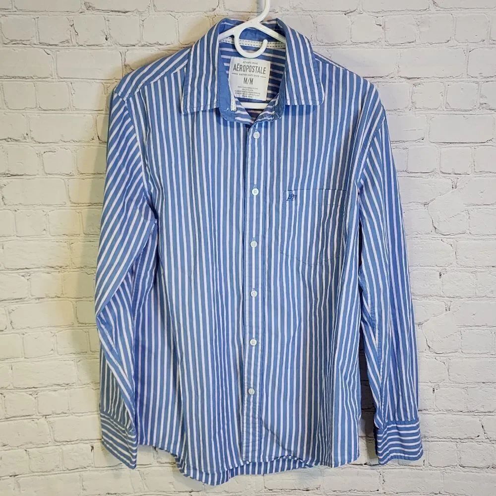 Men's Aeropostale "1987" longsleeve button-down shirt, size Medium